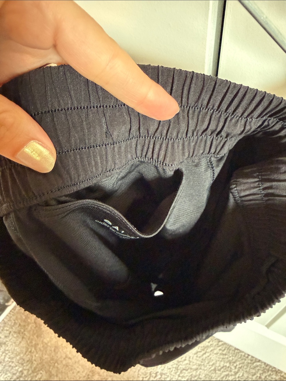 Athleta Black Women's Athletic Shorts with Elastic Waistband - Picture 4 of 6
